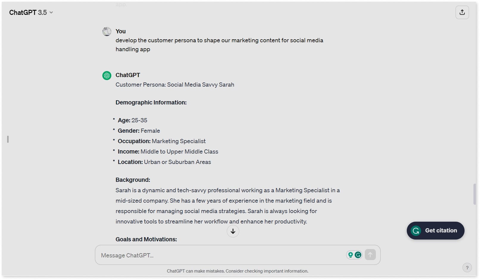 Developing Customer Personas