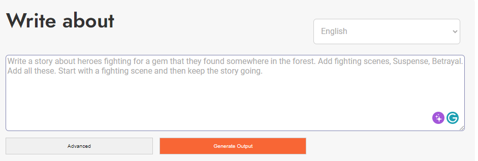 Writecam story generator 