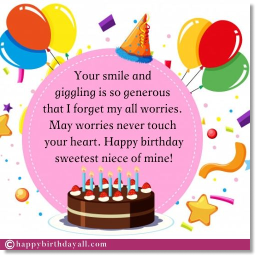 Unique and beautiful birthday messages for niece. 