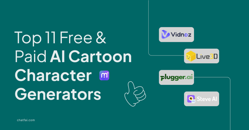 Top 11 Free & Paid AI Cartoon Character Generators