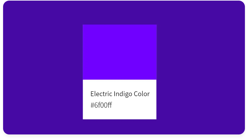 Electric Indigo Colour #6f00ff