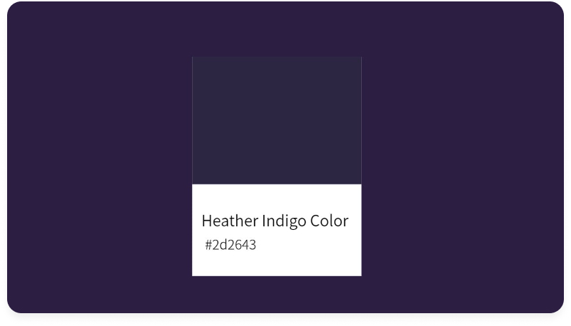 Heather Indigo Color #2d2643