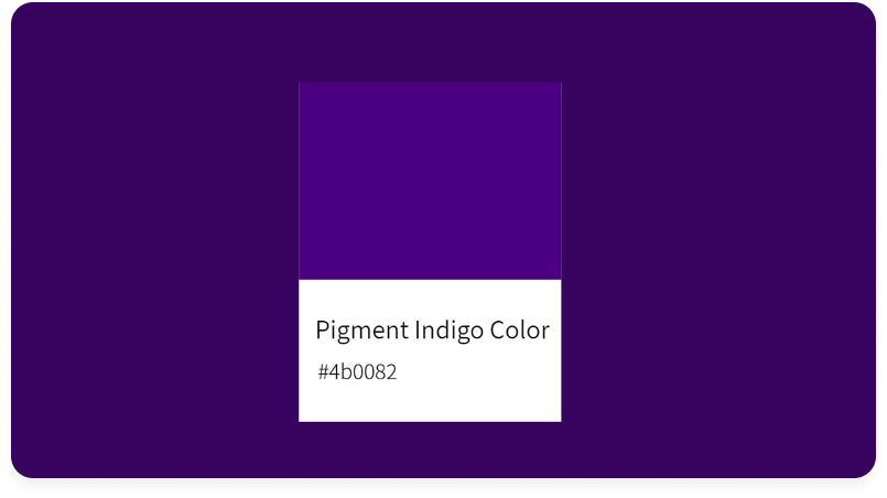 Pigment Indigo Color #4b0082