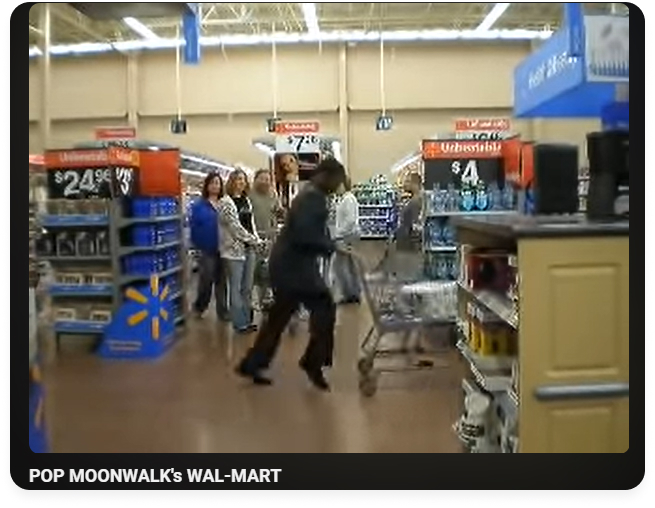 Moonwalk at Walmart: 2009