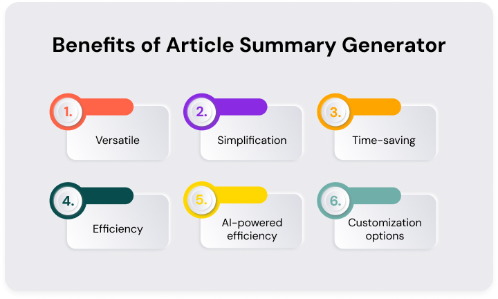 Benefits of Article Summary Generator