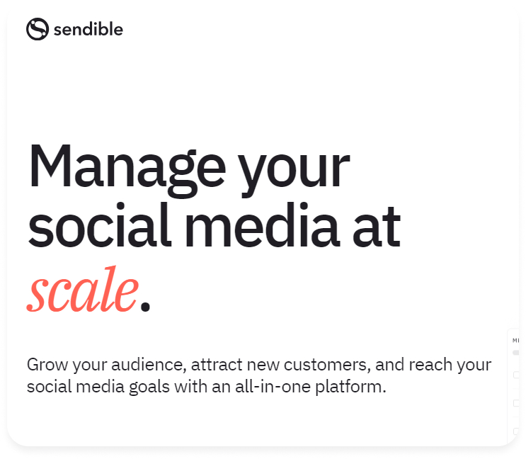 Sendilble Social media scheduling tool 