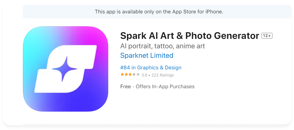 Spark AI art and photo