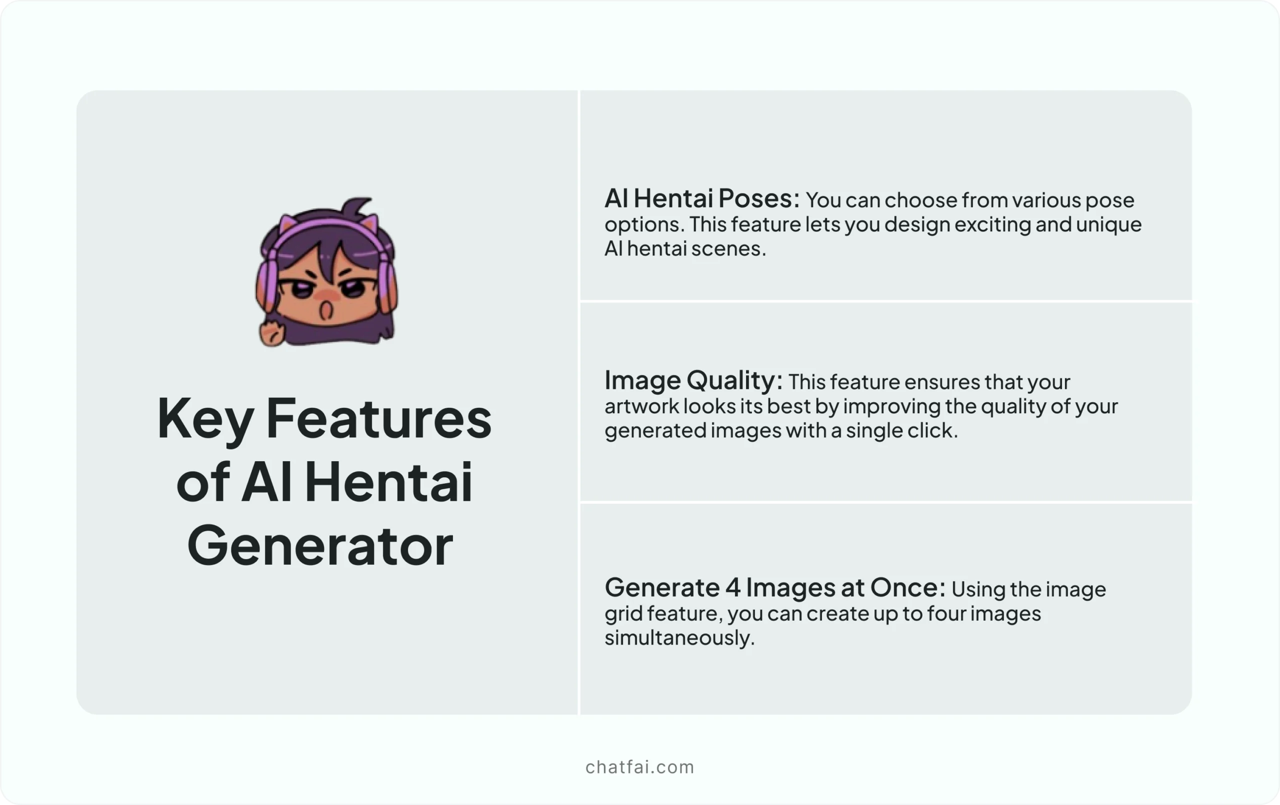 Key features of AI Hentai Generator 