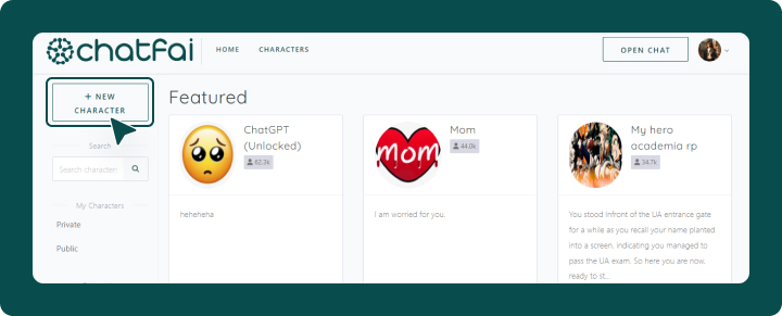 ChatFAI new character