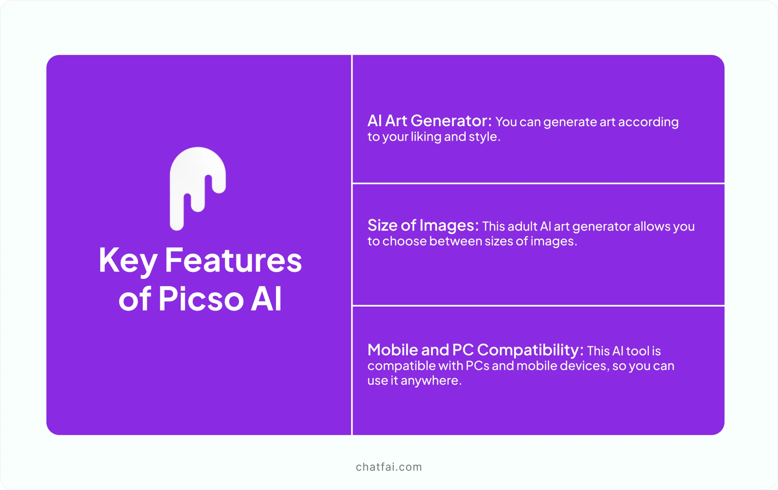 Key features of Picso AI