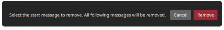 Remove messages