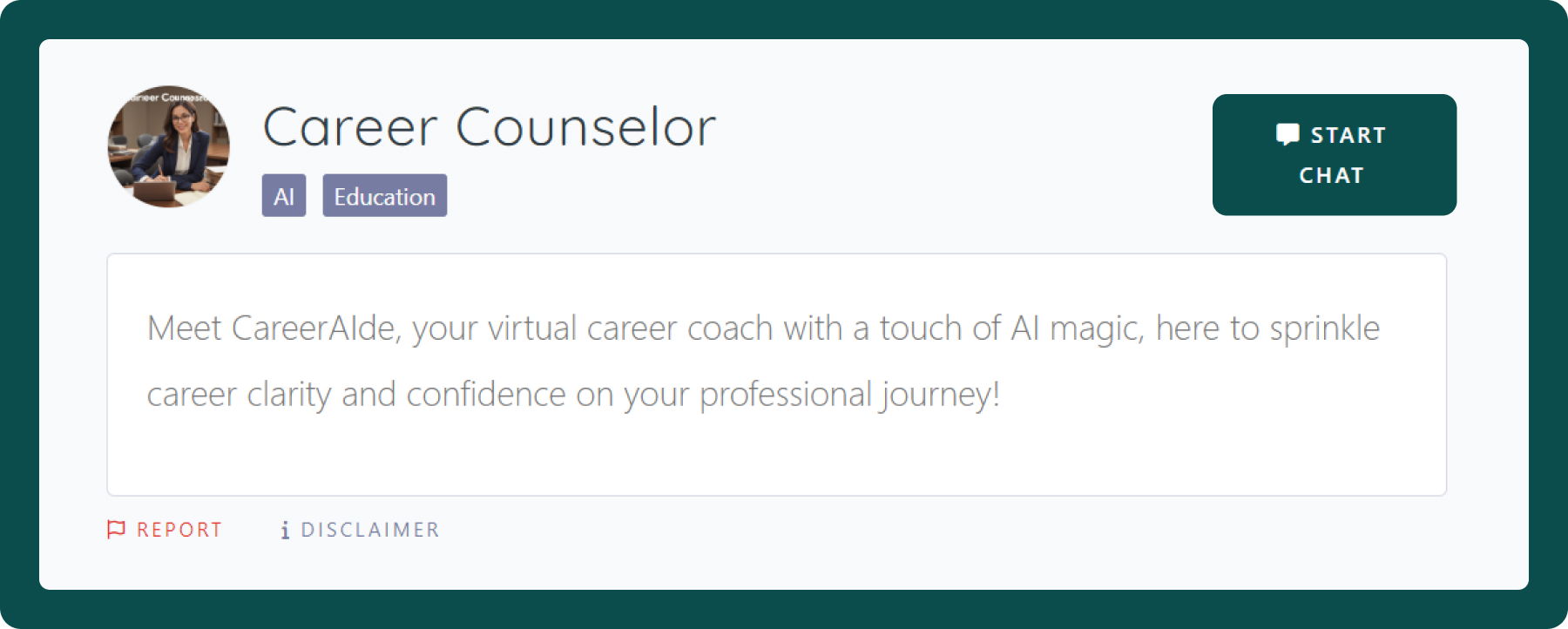 Talk to AI character Career Counselor  