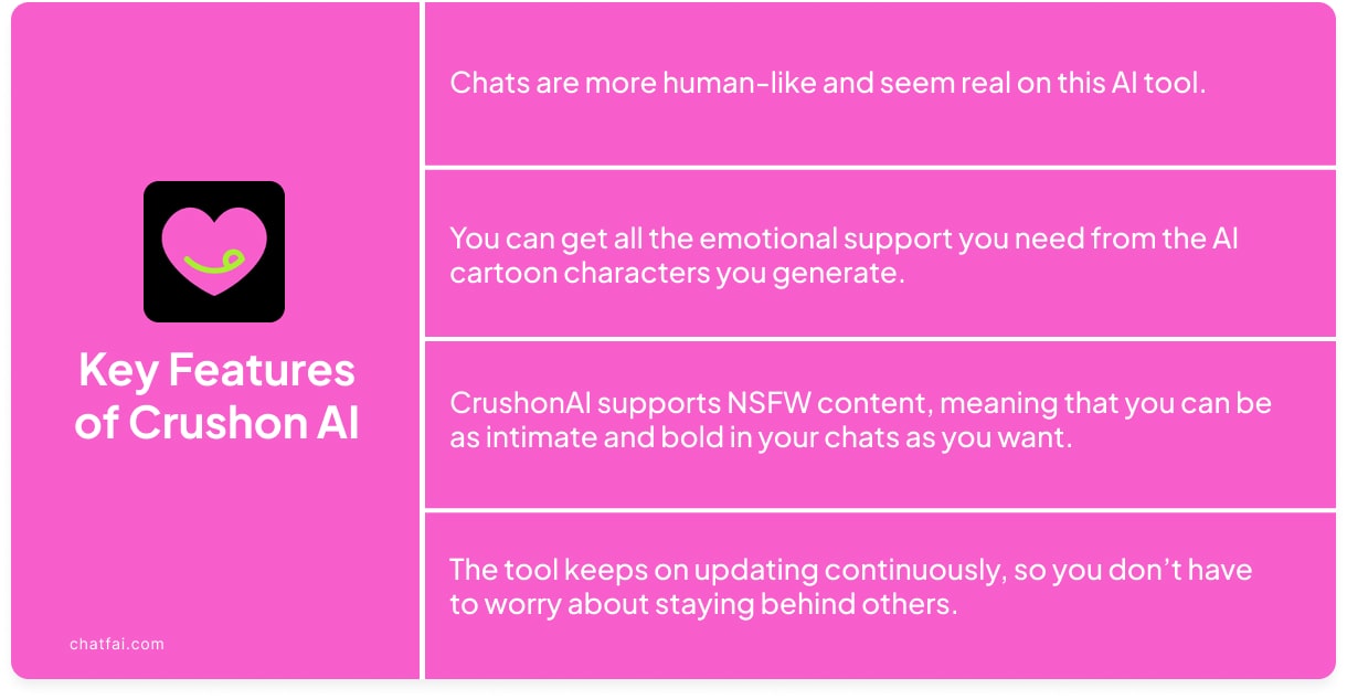 Key Features of Crushon AI