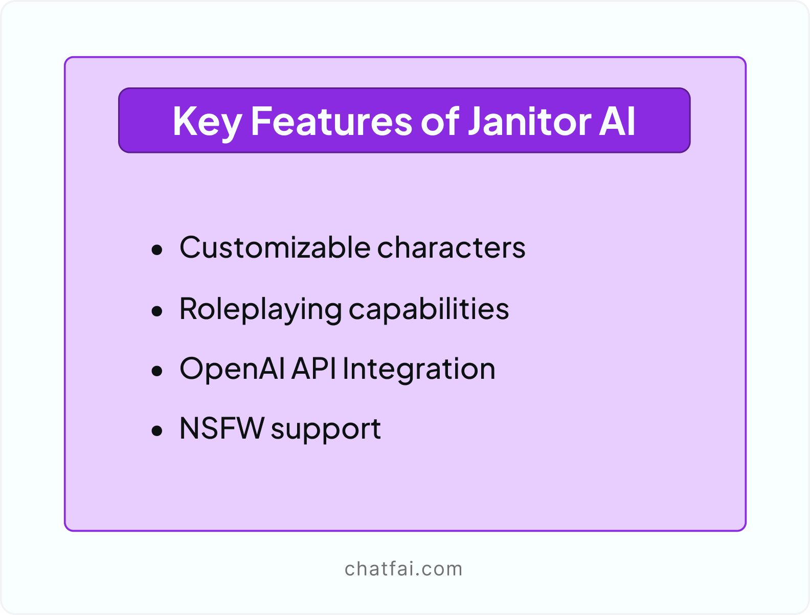 janitor ai features