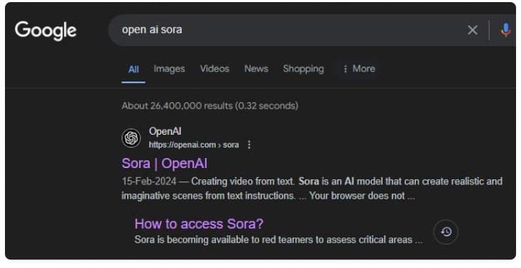 Step 1: OpenAI Sora