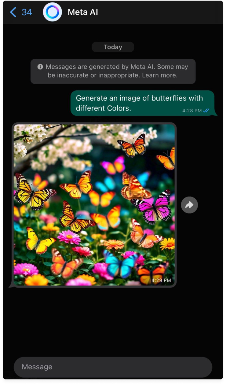 Meta AI Image Generator WhatsApp