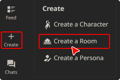 create room on Character AI 