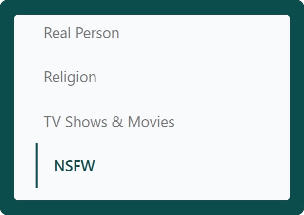 NSFW Category