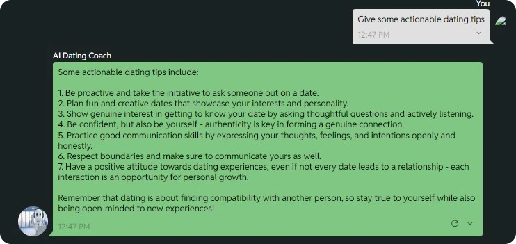 actionab;e dating tips