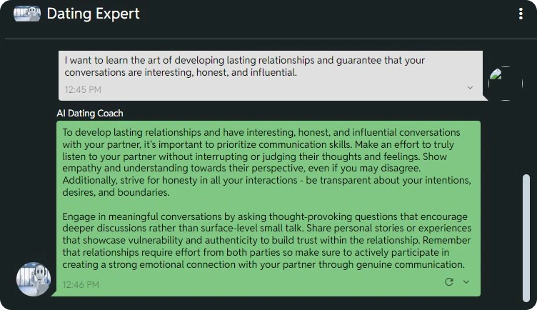 influential ai dating coach