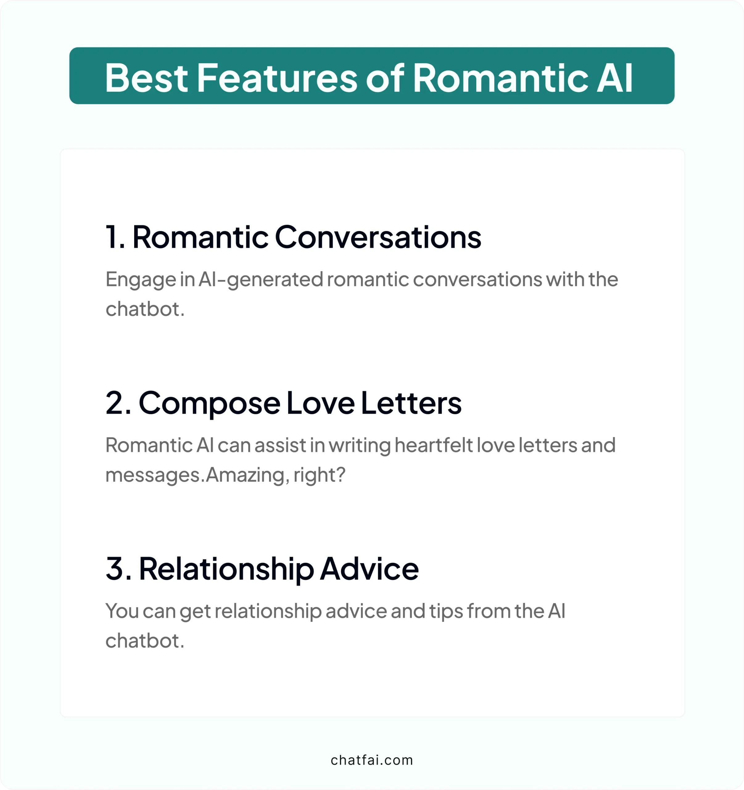 Best Features of Romantic AI