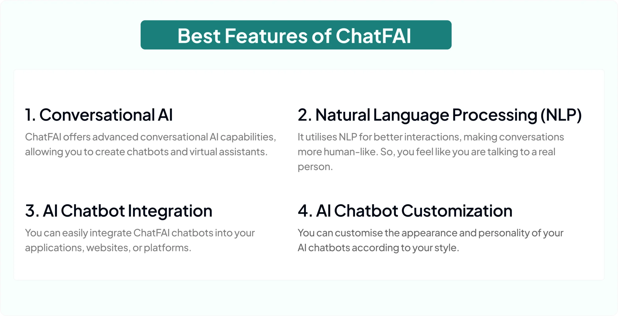 Best Features of ChatFAI