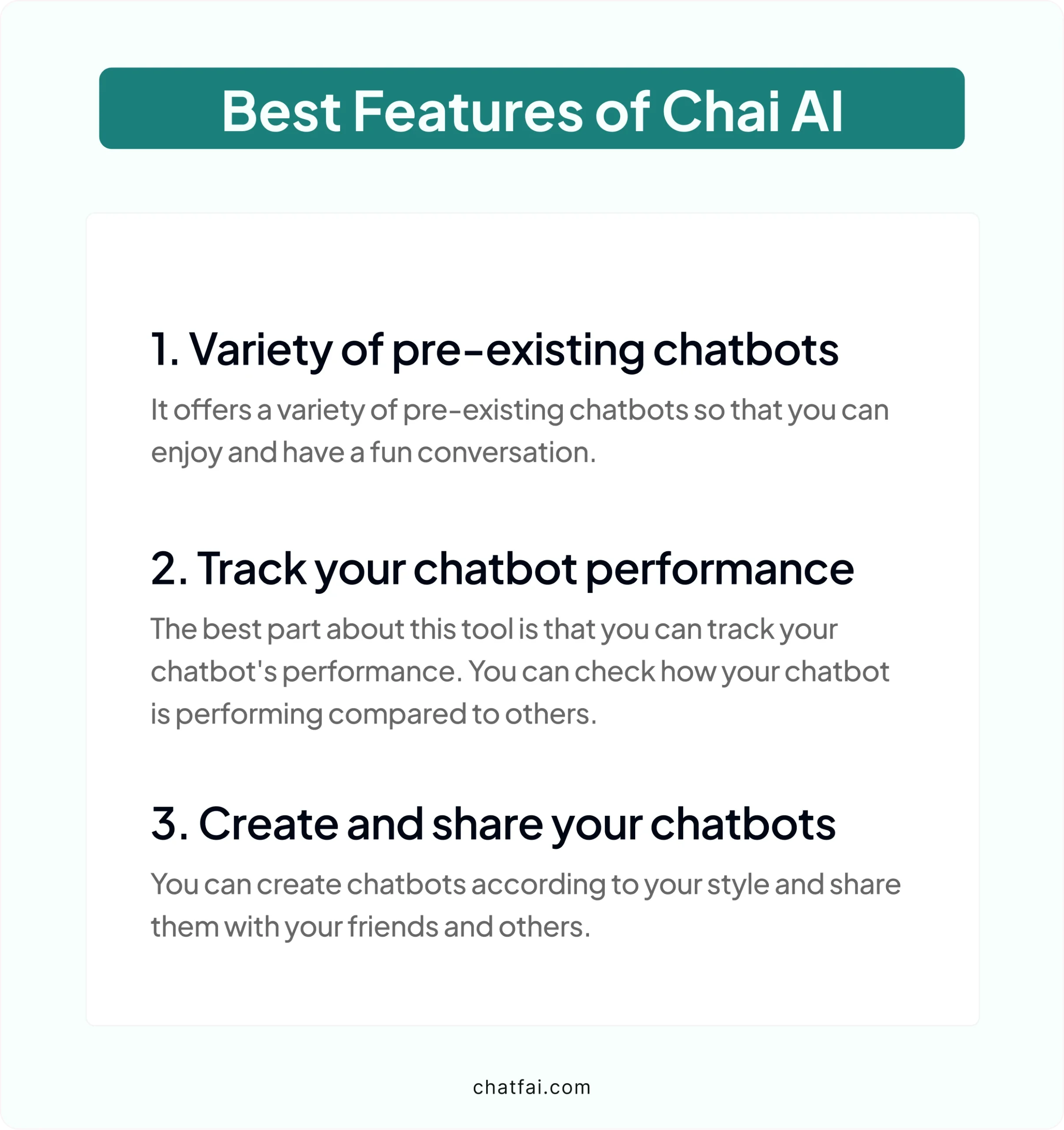 Best Features of Chai AI