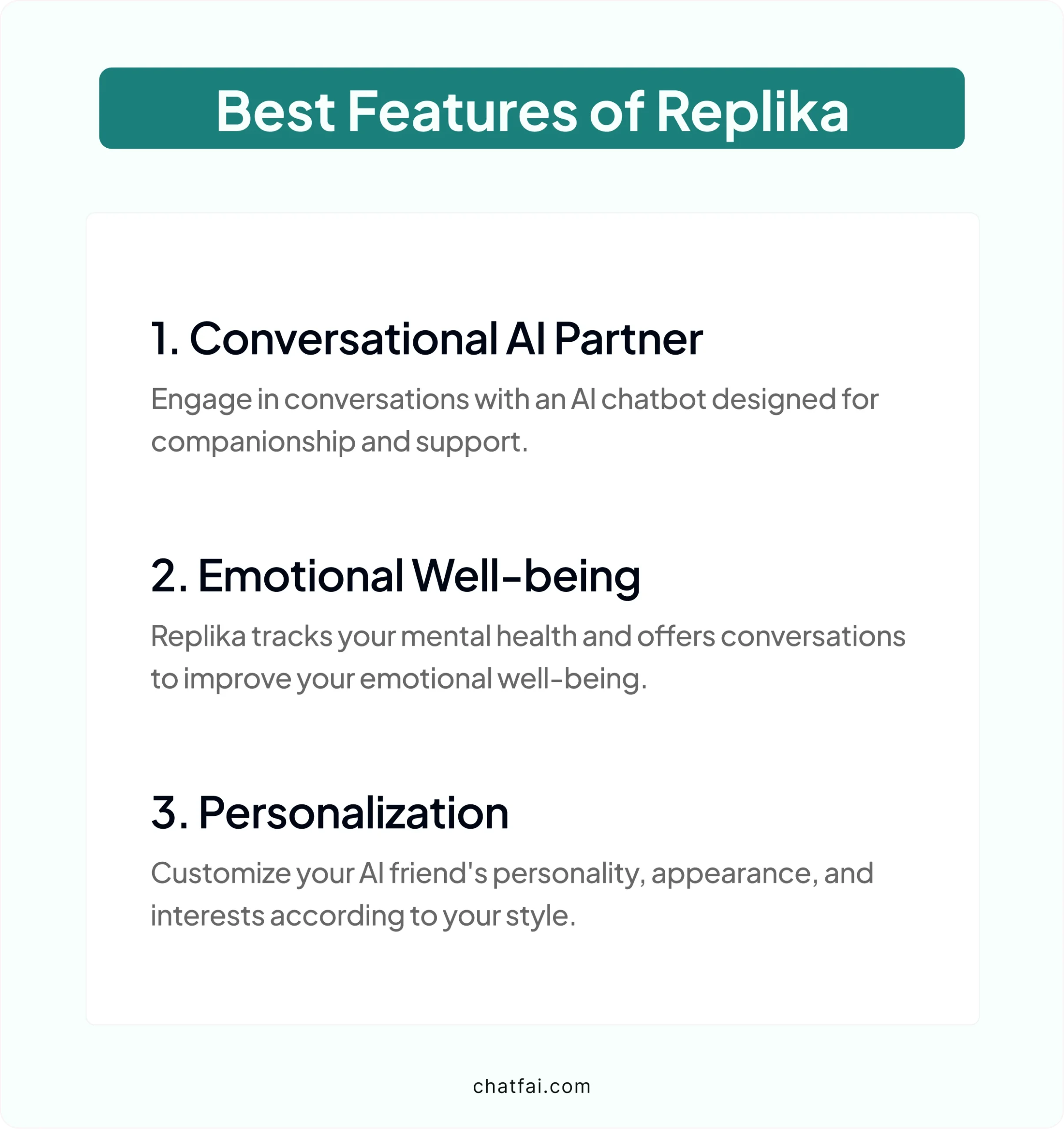 Best Features of Replika