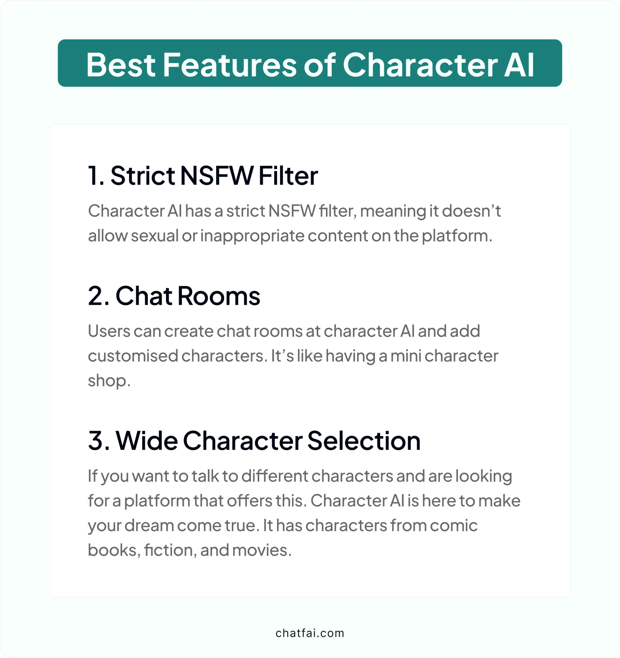 Best Features of Character AI