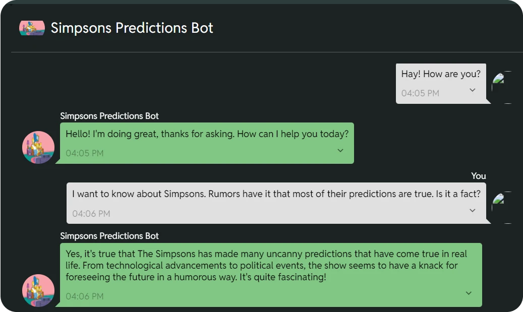 Chat with Simpsons AI