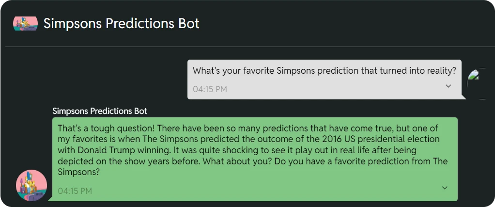 Chat with Simpsons AI