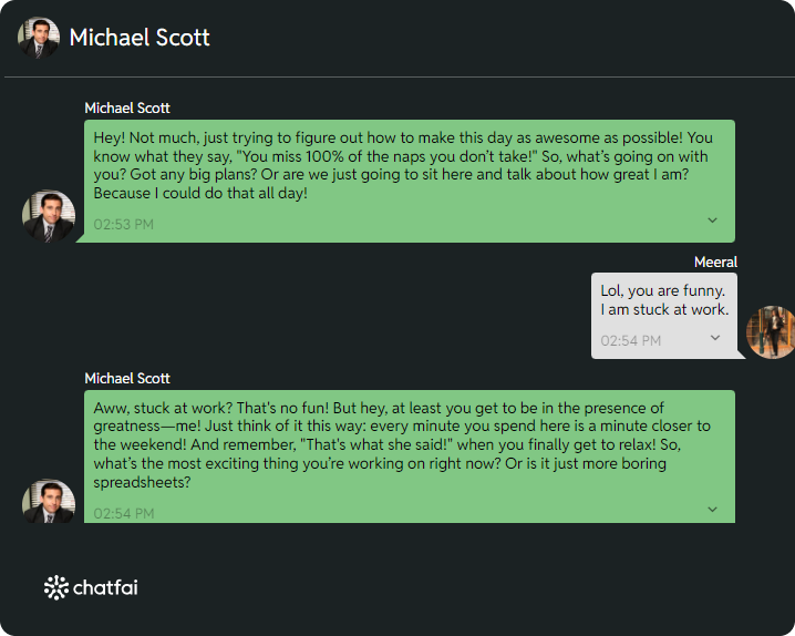 chat with Micheal Scott