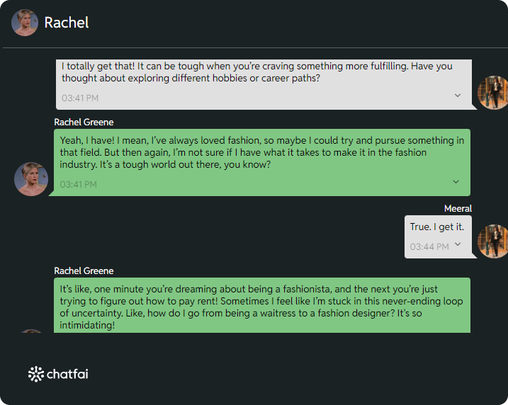 chat with Rachel 