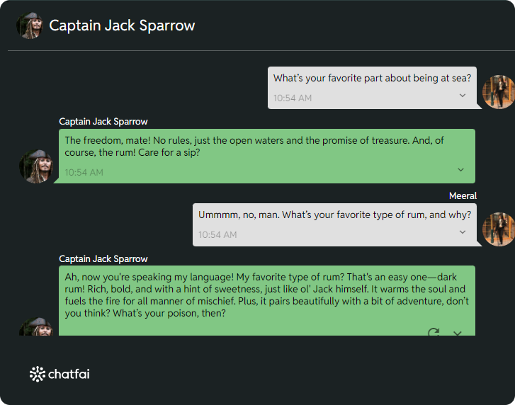 chat with Jack Sparrow