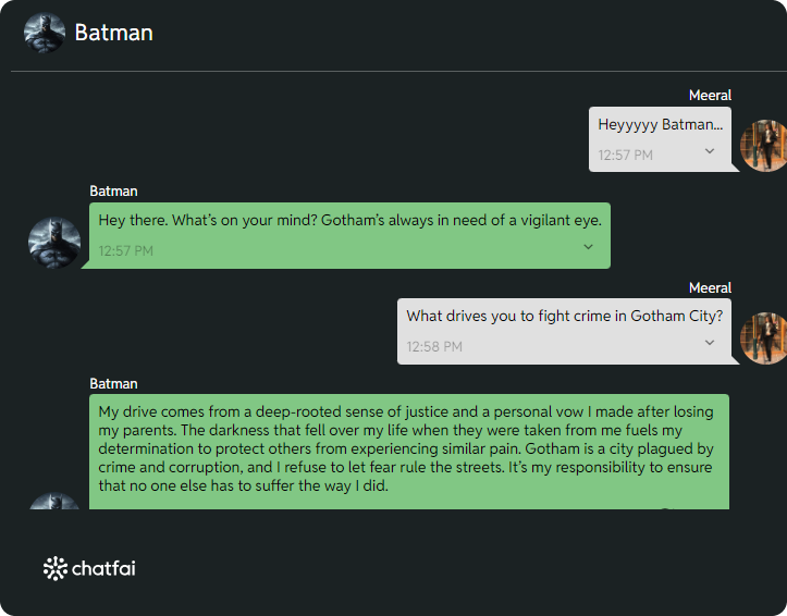 chat with Batman 