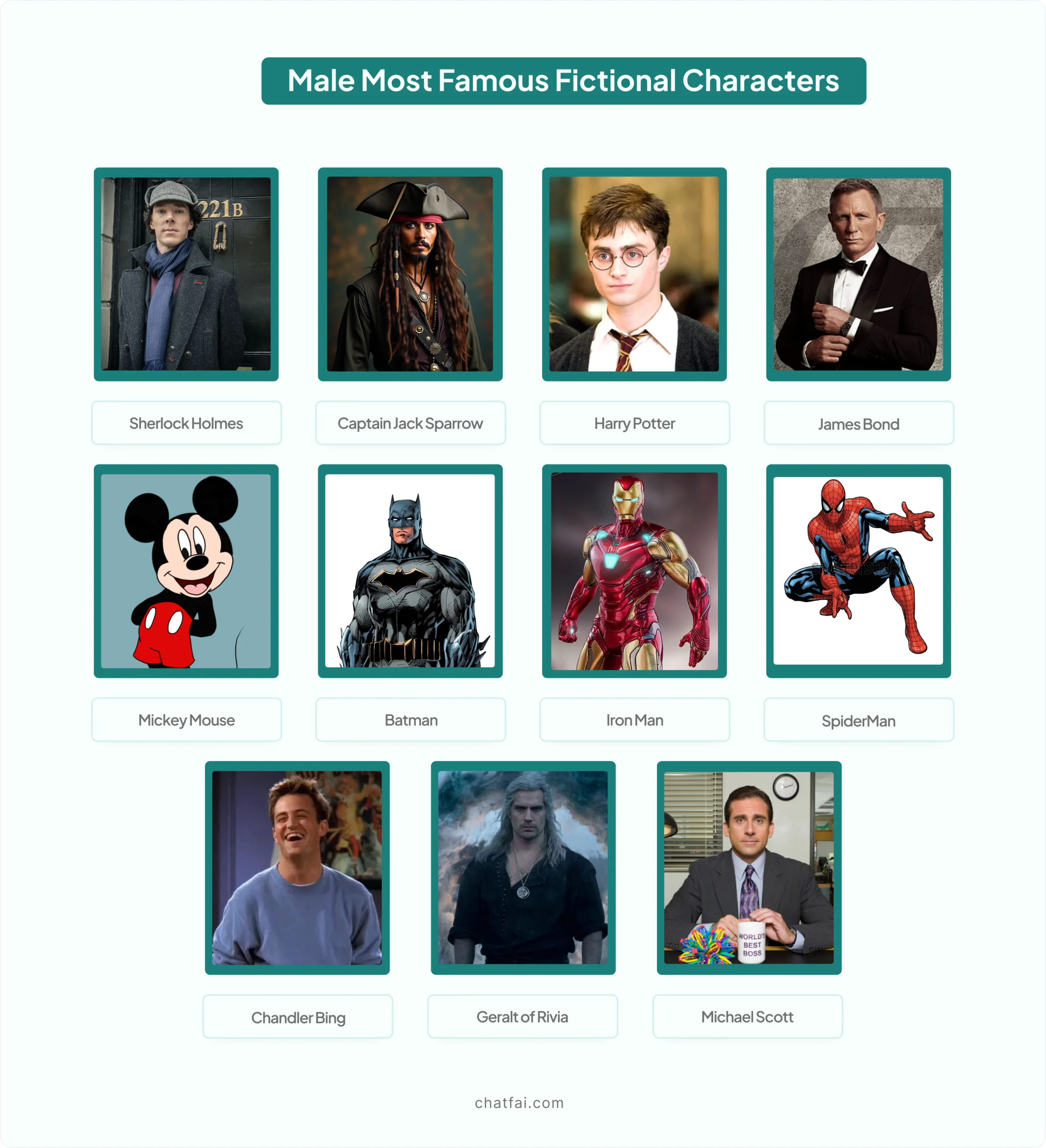 Male Most Famous Fictional Characters