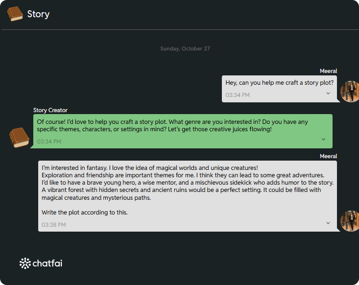 ChatFAI storytelling wizard