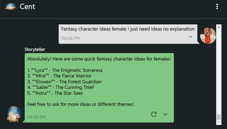 female character ideas